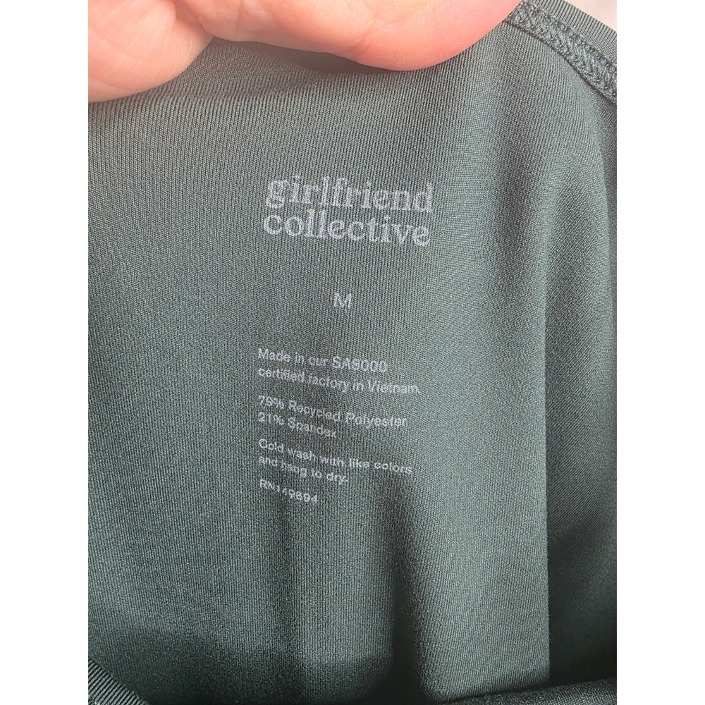 Girlfriend Collective Forest Green Compression Unitard Jumpsuit Women Medium - Picture 5 of 5